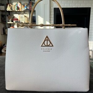 Loungefly Harry Potter Elder Wand Handbag Purse - White Gold